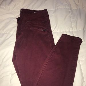 Maroon Skinny Jeans